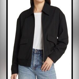 Treasure & Bond Black Bomber Jacket Size XS